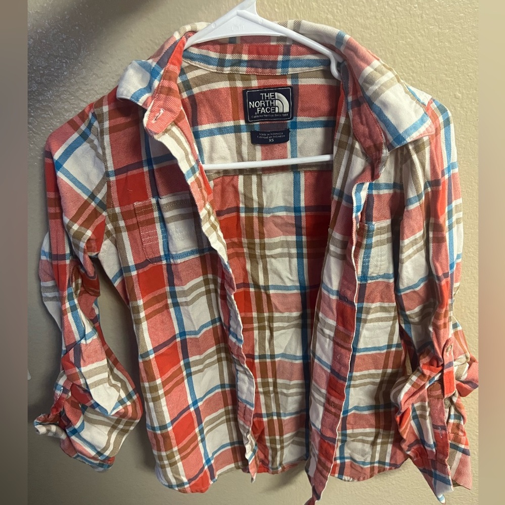 XS Northface button down flannel